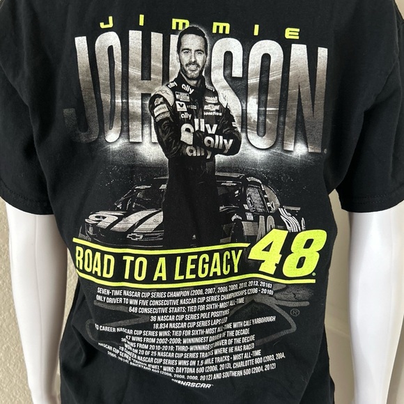 Jimmie Johnson Nascar Black 2020 Legacy Tee Shirt  #48 Size Medium - Picture 4 of 7